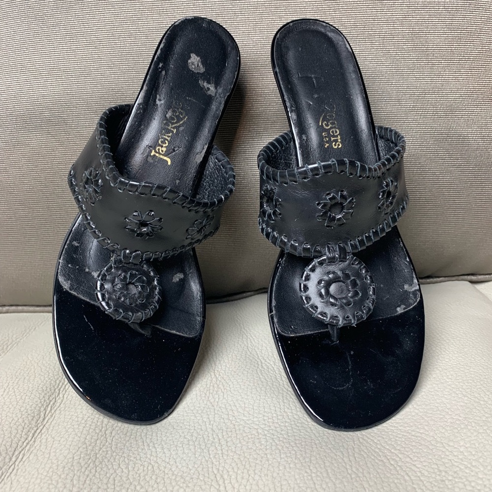 JACK ROGERS | black kitten heel sandal